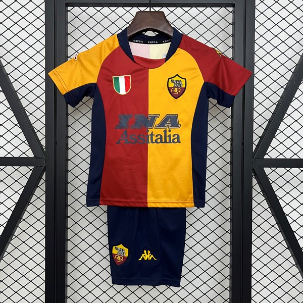 Camiseta Roma 1ª Niño Retro 2001-2002
